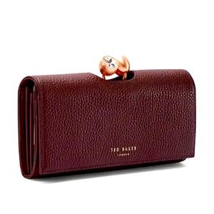 Ted Baker Maroon Crystal Bobble Matinee Purse Wallet